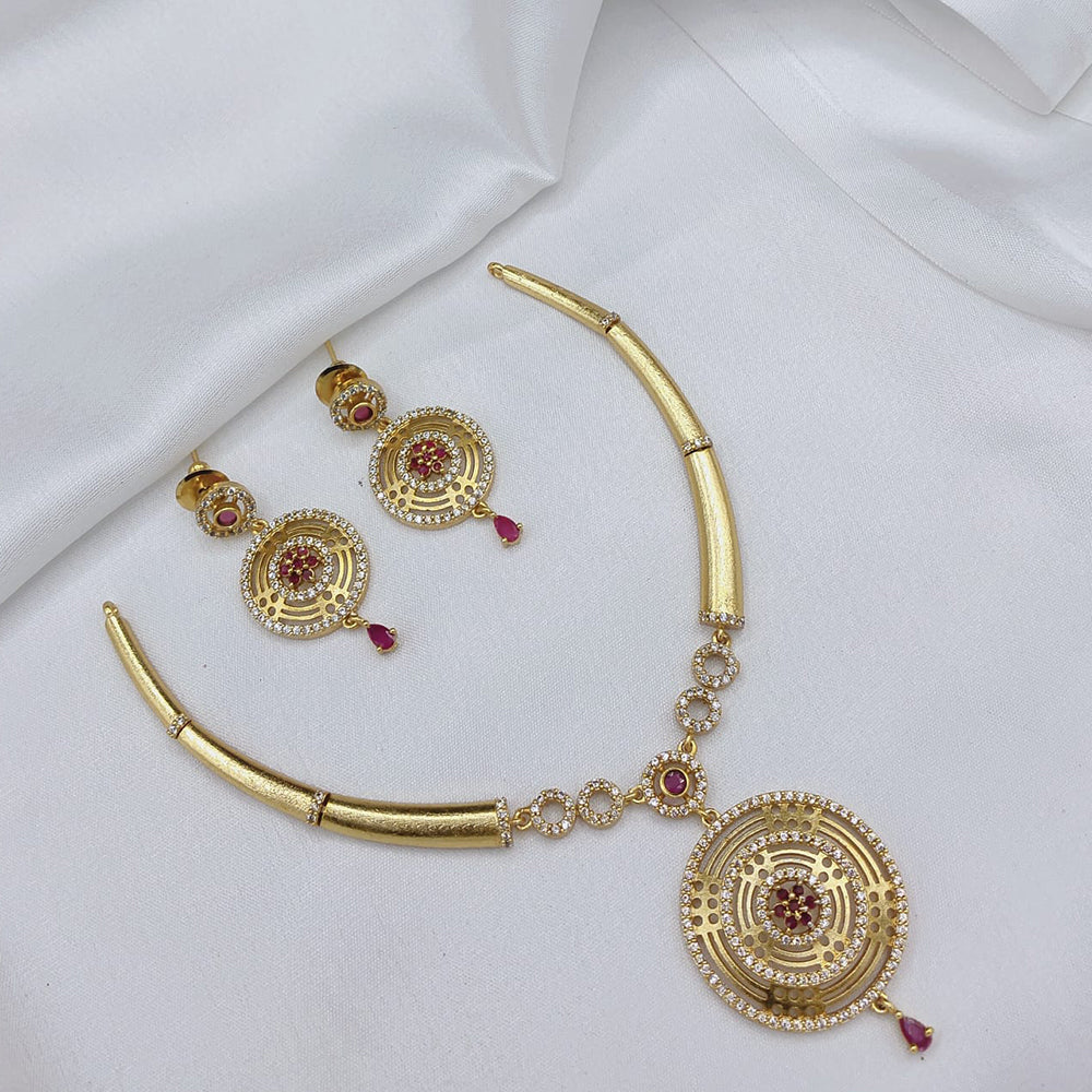 Lucentarts Jewellery Elegant Pota Stone And Austrian Necklace Set