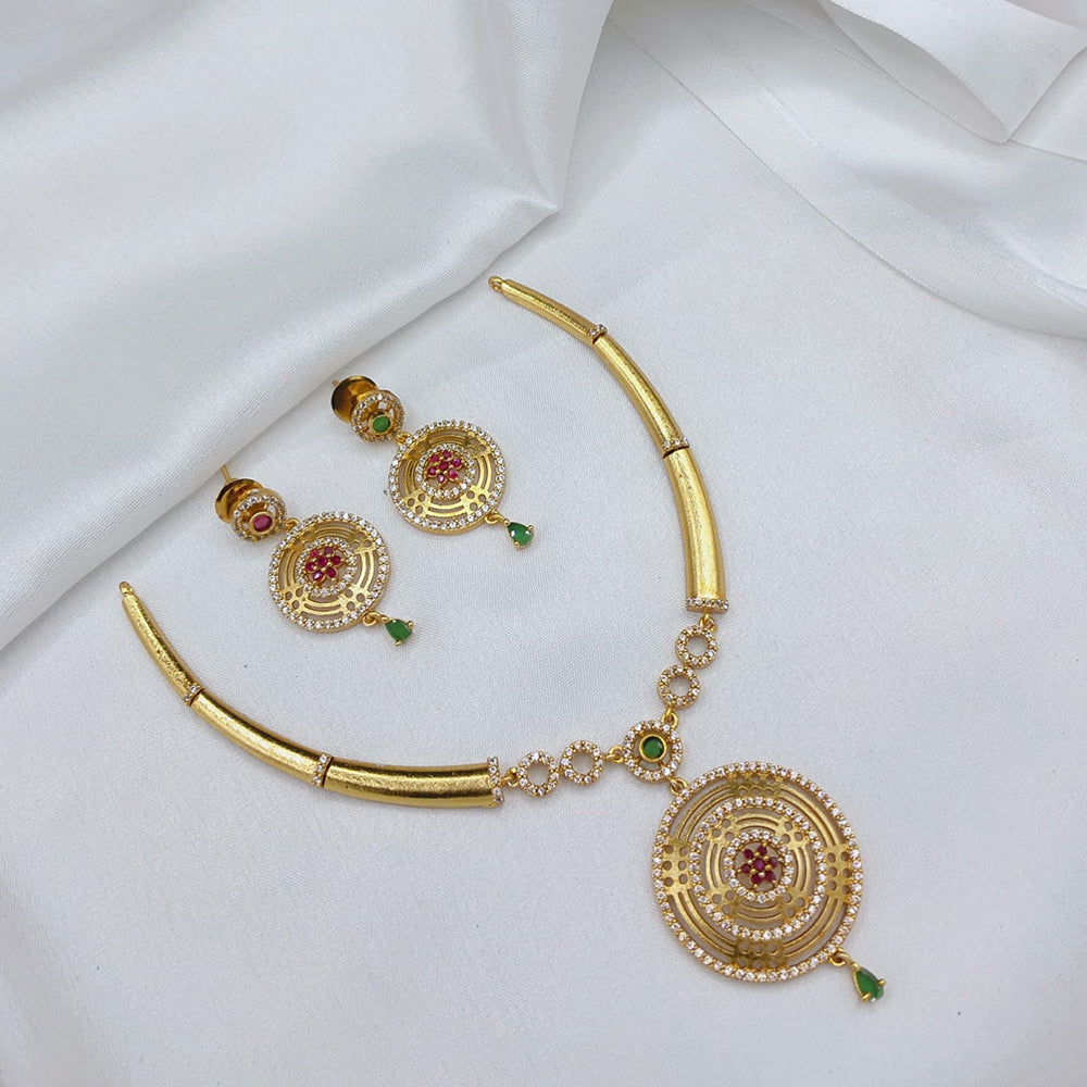 Lucentarts Jewellery Elegant Pota Stone And Austrian Necklace Set