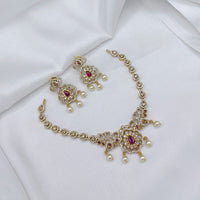 Lucentarts Jewellery Elegant Pota Stone And Austrian Necklace Set