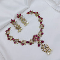 Lucentarts Jewellery Elegant Pota Stone And Austrian Necklace Set