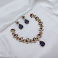 Lucentarts Jewellery Elegant Pota Stone And Austrian Necklace Set