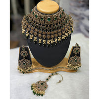 Lucentarts Jewellery Graceful Austrian Stone And Pearl Choker Necklace Set