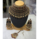 Lucentarts Jewellery Graceful Austrian Stone And Pearl Choker Necklace Set