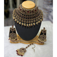 Lucentarts Jewellery Graceful Austrian Stone And Pearl Choker Necklace Set