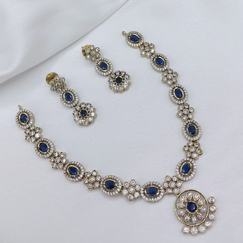 Lucentarts Jewellery Elegant Pota Stone And Austrian Necklace Set