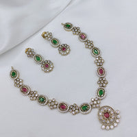 Lucentarts Jewellery Elegant Pota Stone And Austrian Necklace Set