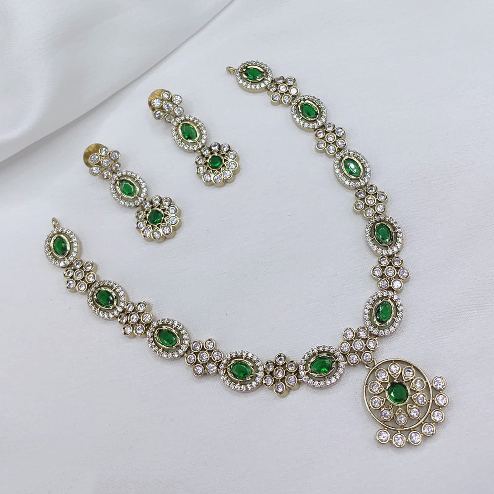 Lucentarts Jewellery Elegant Pota Stone And Austrian Necklace Set