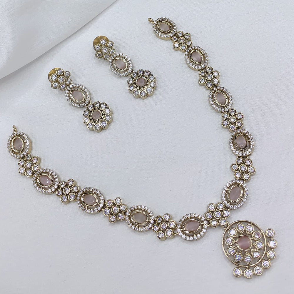 Lucentarts Jewellery Elegant Pota Stone And Austrian Necklace Set