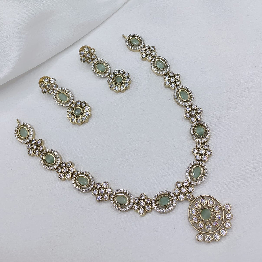 Lucentarts Jewellery Elegant Pota Stone And Austrian Necklace Set