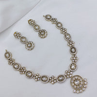 Lucentarts Jewellery Elegant Pota Stone And Austrian Necklace Set