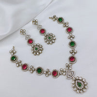 Lucentarts Jewellery Elegant Pota Stone And Austrian Necklace Set