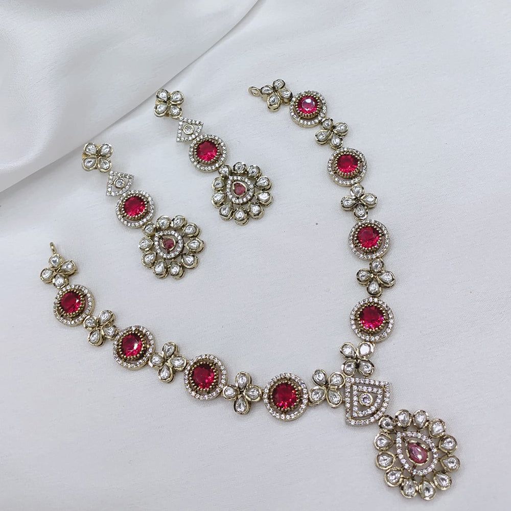 Lucentarts Jewellery Elegant Pota Stone And Austrian Necklace Set