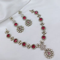 Lucentarts Jewellery Elegant Pota Stone And Austrian Necklace Set