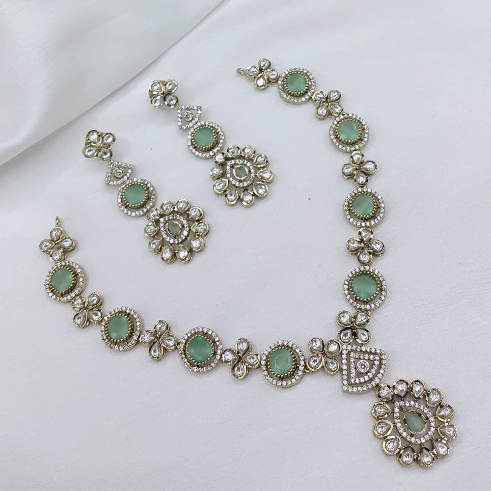 Lucentarts Jewellery Elegant Pota Stone And Austrian Necklace Set