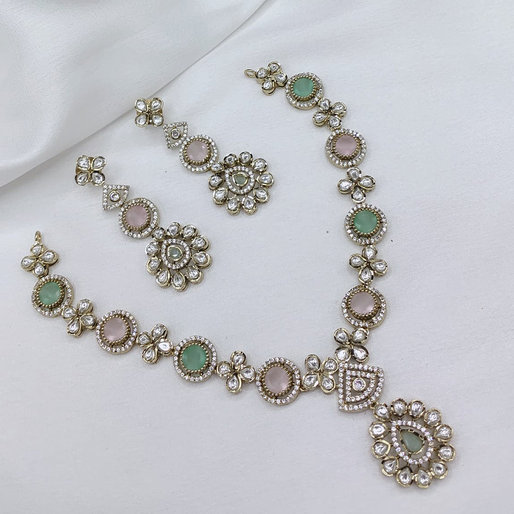 Lucentarts Jewellery Elegant Pota Stone And Austrian Necklace Set