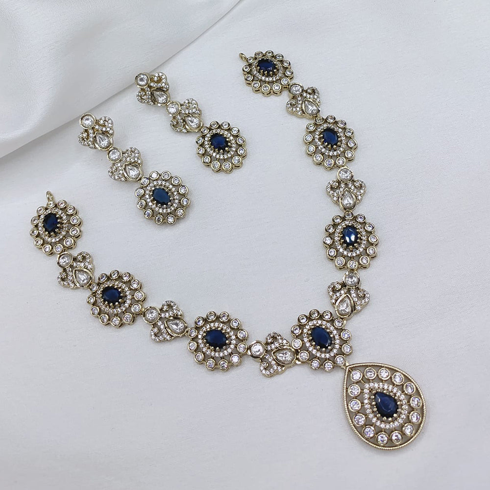 Lucentarts Jewellery Elegant Pota Stone And Austrian Necklace Set