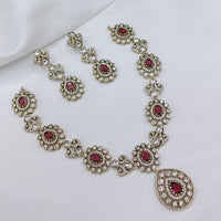 Lucentarts Jewellery Elegant Pota Stone And Austrian Necklace Set