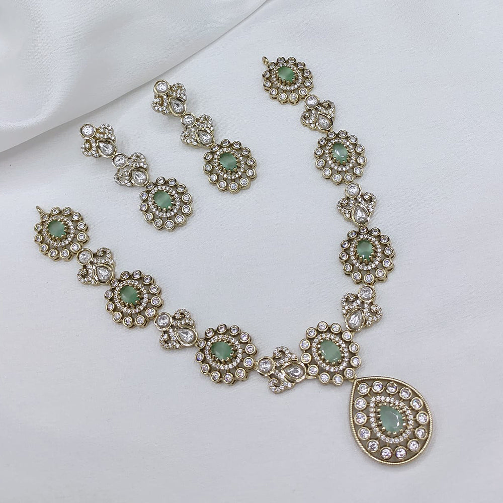 Lucentarts Jewellery Elegant Pota Stone And Austrian Necklace Set