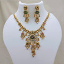 Lucentarts Jewellery Heritage Pota Stone And Pearl Designer Necklace Set