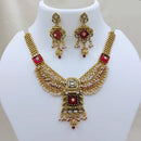 Lucentarts  Jewellery  Royal Pota Stone Pearl Designer Necklace Set