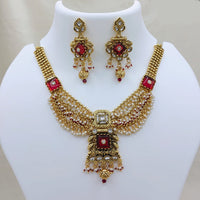 Lucentarts  Jewellery  Royal Pota Stone Pearl Designer Necklace Set