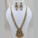 Lucentarts Jewellery Traditional Pota Stone And Pearl Designer Long Necklace Set