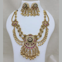 Lucentarts  Jewellery  Royal Pota Stone Pearl Designer Necklace Set