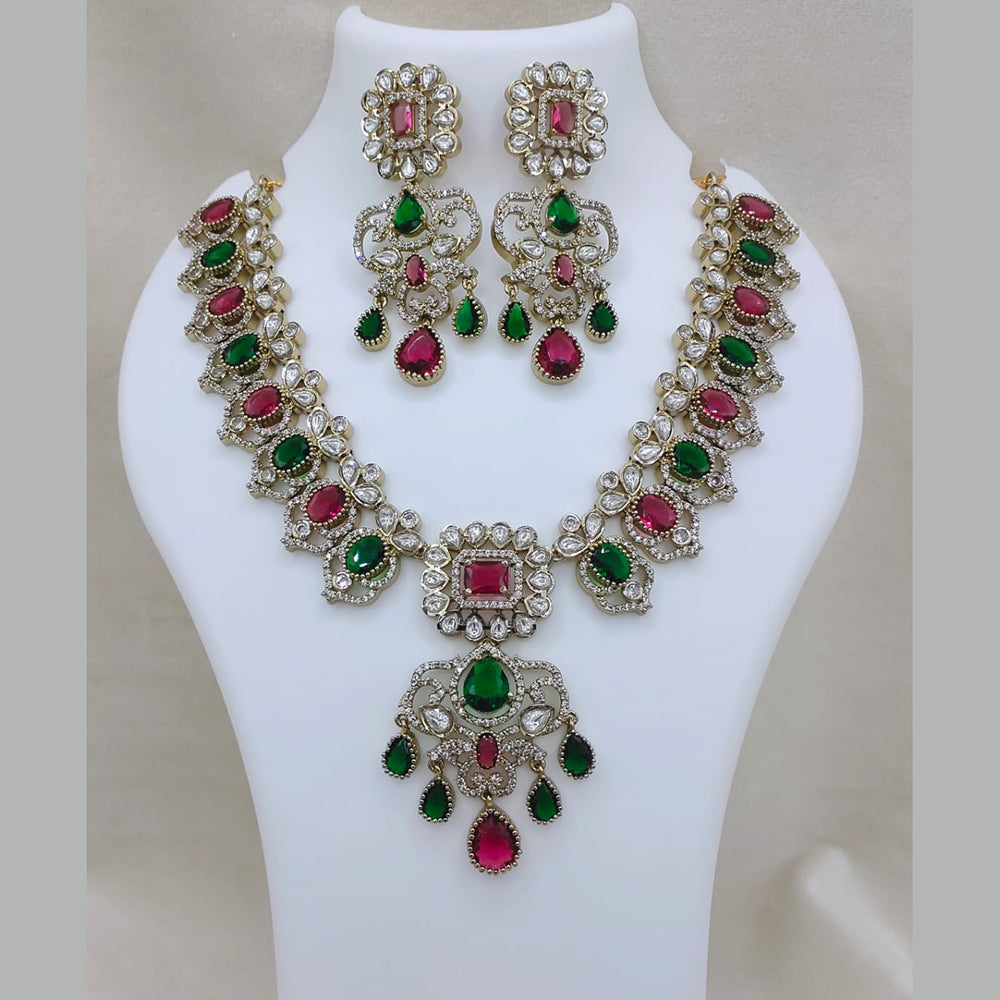 Lucentarts Jewellery Elegant Pota Stone And Austrian Necklace Set