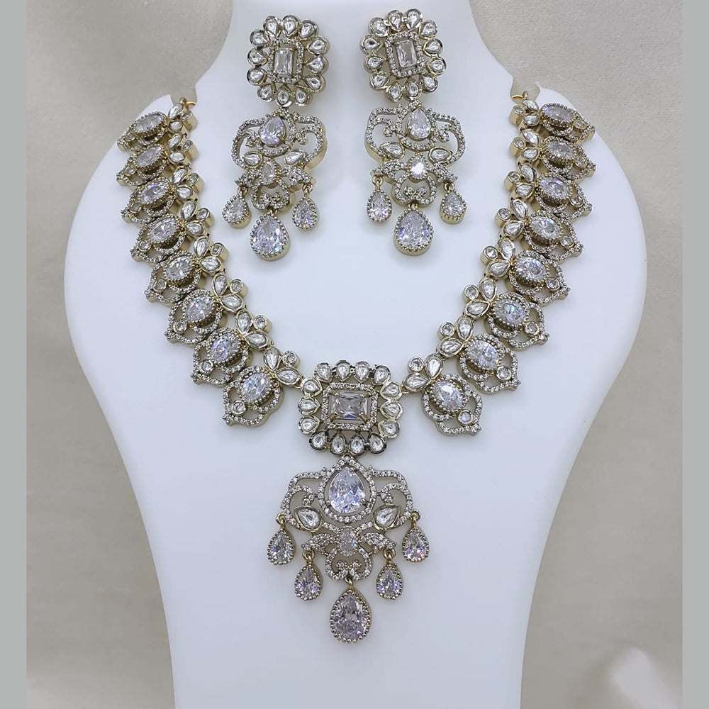 Lucentarts Jewellery Elegant Pota Stone And Austrian Necklace Set