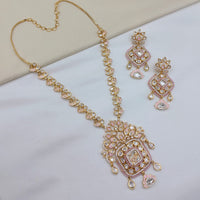 Lucentarts Jewellery Ethnic Designer Polki Kundan Stone Long Necklace Set