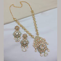 Lucentarts Jewellery Ethnic Designer Polki Kundan Stone Long Necklace Set