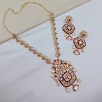 Lucentarts Jewellery Ethnic Designer Polki Kundan Stone Long Necklace Set