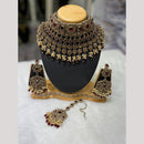 Lucentarts Jewellery Classic Crystal Stone And Pearl Choker Necklace Set