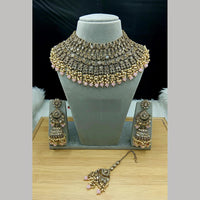 Lucentarts Jewellery Classic Austrain Stone And Pearl Choker Necklace Set