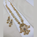Lucentarts Jewellery Elegant Pota Stone And Pearl Long Necklace Set
