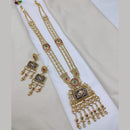 Lucentarts Jewellery Elegant Pota Stone And Pearl Long Necklace Set