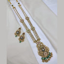 Lucentarts Jewellery Elegant Pota Stone And Pearl Long Necklace Set