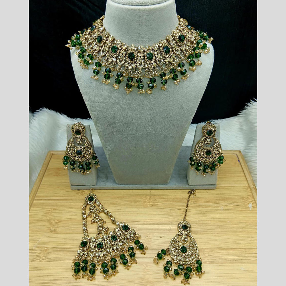 Lucentarts Jewellery Classic Austrain Stone Beads And Pearl Necklace Set