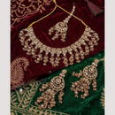 Lucentarts Jewellery Traditional Designer Austrian Stone And Beads Necklace Set