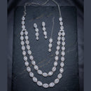 Lucentarts Jewellery Traditional Designer Pota Stone And Pearl Long Necklace Set
