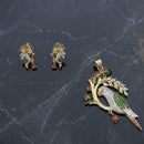 Lucentarts Jewellery Royal American Diamond Bird Pendant Set