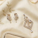 Lucentarts Jewellery Royal American Diamond Pendant Set