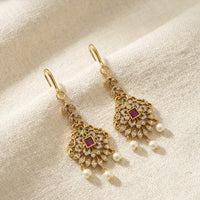 Lucentarts Jewellery Designer Pota Stone And Beads Maangtikka