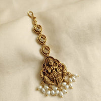 Lucentarts Jewellery Designer Pota Stone And Beads Temple Maangtikka