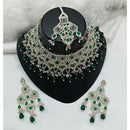 Lucentarts Jewellery Sparkle Austrian Stone Pearl And Beads Designer Choker Necklace Set