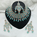 Lucentarts Jewellery Sparkle Austrian Stone Pearl And Beads Designer Choker Necklace Set