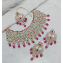 Lucentarts Jewellery Sparkle Austrian Stone Pearl And Beads Designer Choker Necklace Set