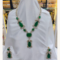 Lucentarts Jewellery Elegant Pota Stone Necklace Set