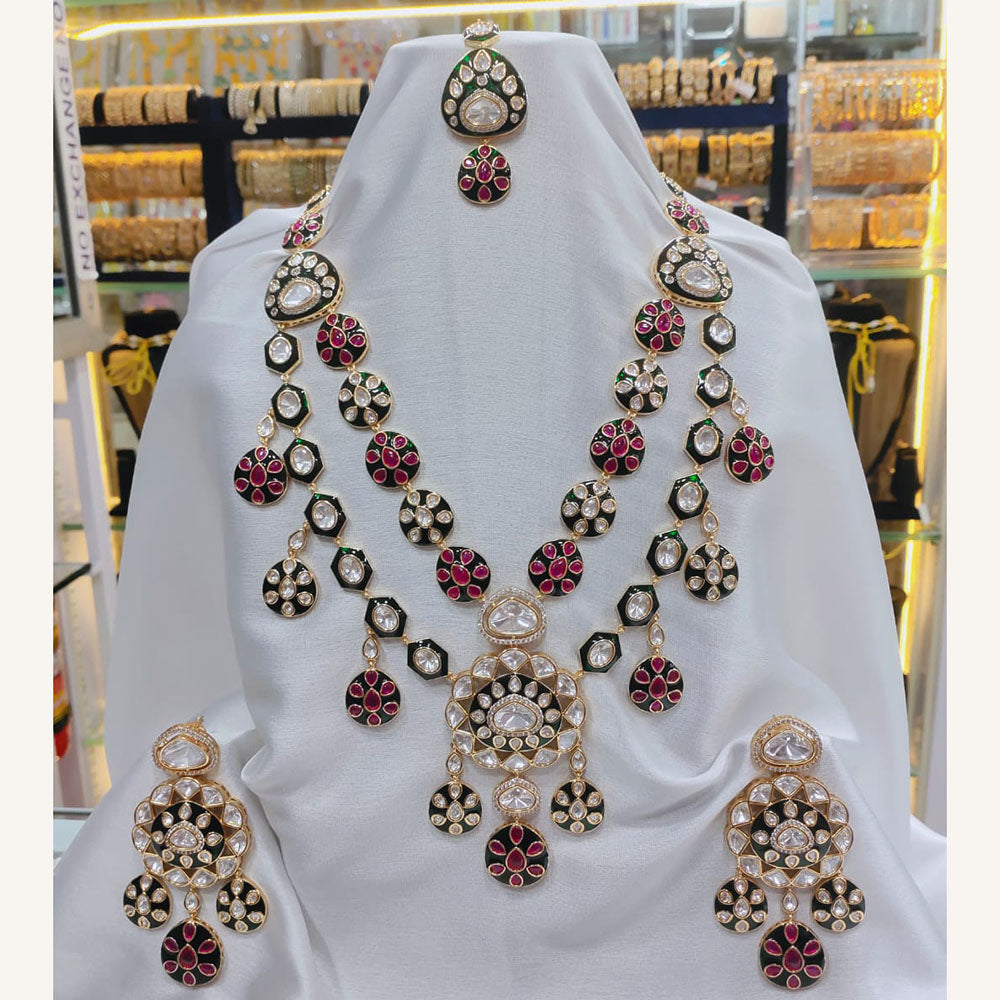 Lucentarts Jewellery Designer Polki Kundan Stone Heavy Necklace Set