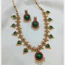 Lucentarts Jewellery Elegant Pota Stone And Pearl Necklace Set